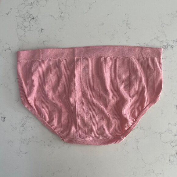 nanette lepore Nylon Spandex Ribbed Hipster Panties Bubble Gum Pink Sz L NWT - Picture 3 of 7